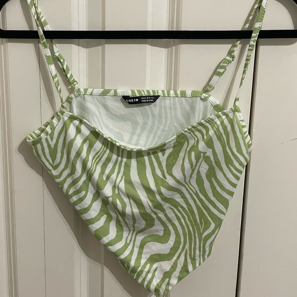 zebra print crop top